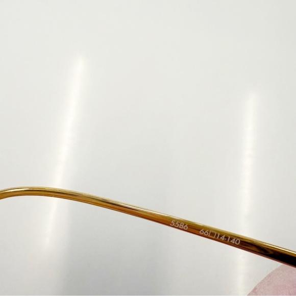 NWOT Linda Farrow Matheson C4 Aviator Sunglasses in Yellow Gold and Tobacco - Picture 7 of 7